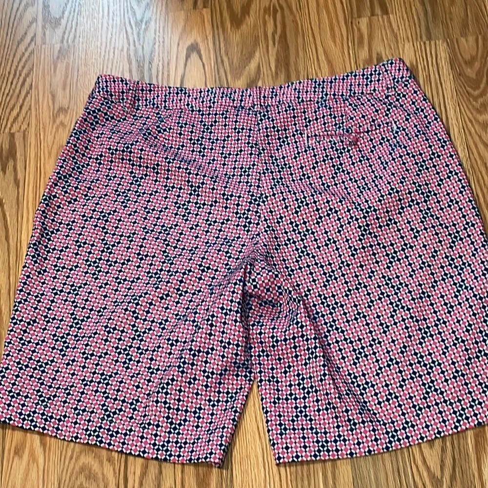 Lady Hagen Golf Shorts, Pink, Blue geometrical design, 10